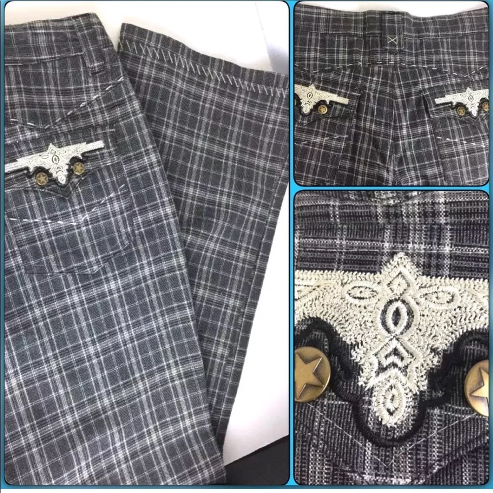 Plaid Dress Jeans Stretch 32 x 33 Long Tall